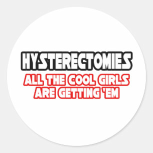 Hysterektomien... Coole Mädchen Runder Aufkleber