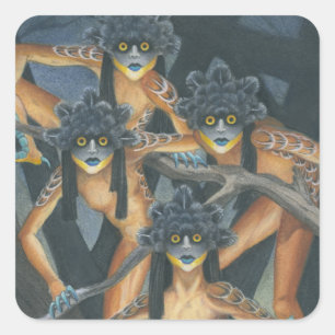 Hyter Sprites Quadratischer Aufkleber