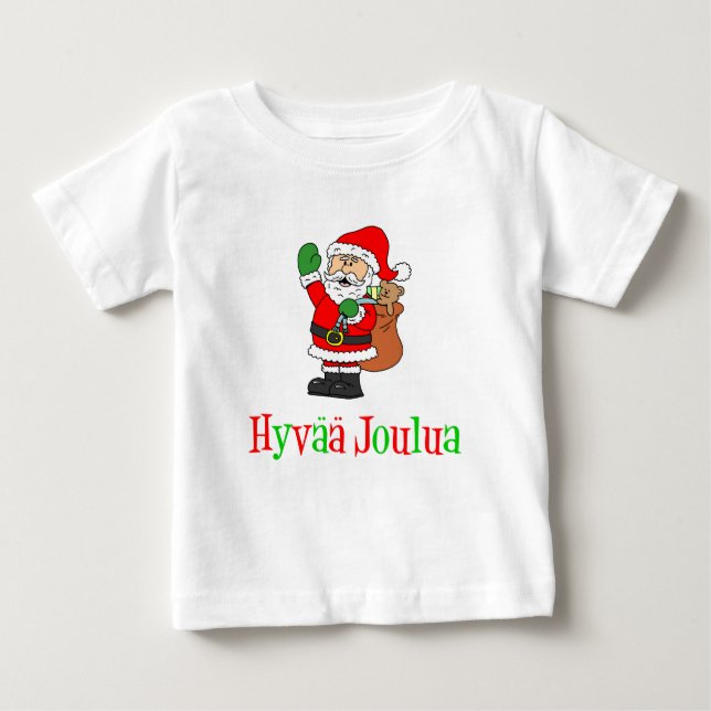 Hyvaa Joulua Finnische Weihnachtsfeier Weihnachten Baby T-shirt (Vorderseite)