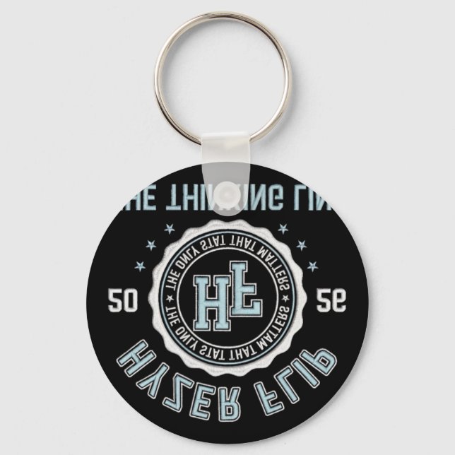 Hyzer Flip Thinking Line Disc Golf Crest  Schlüsselanhänger (Vorderseite)