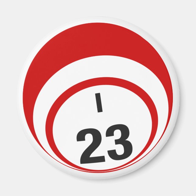 I23 Bingo-Ball-Kühlschrankmagnet Magnet (Vorne)