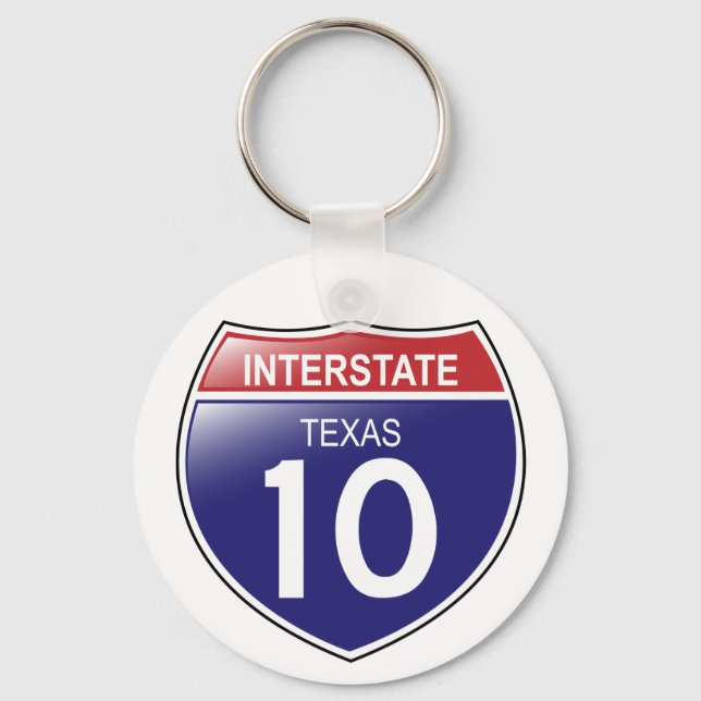 I-10 Texas-Schlüsselanhänger Schlüsselanhänger (Vorderseite)
