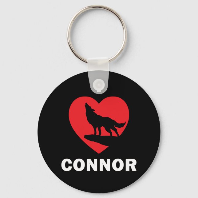 I <3 Connor Black Round One Sided Schlüsselanhänge Schlüsselanhänger (Vorderseite)