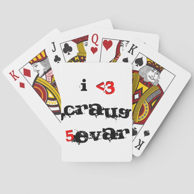 I <3 Craug 5evar Spielkarten (Rückseite)