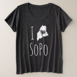 I <3 [Ihre Maine-Stadt hier] Große Größe T-Shirt