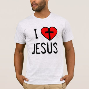 I <3 Jesus, weil er mich zuerst liebte T-Shirt