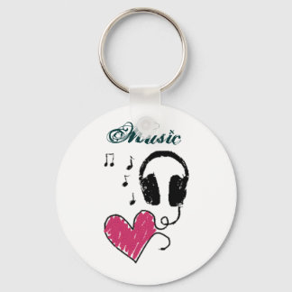 i <3 Musik Schlüsselanhänger