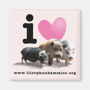 I < 3 Schweinefleisch Magnet