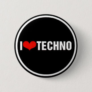 I <3 Techno Button