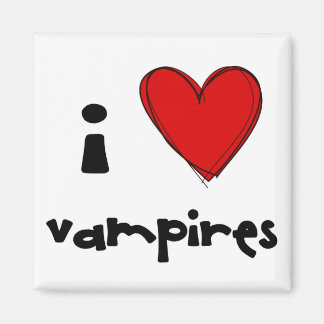 I <3 vampires - aimant rouge