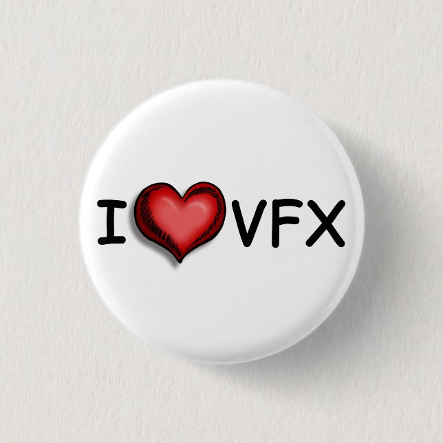 I <3 VFX Knopf Button (Vorderseite)