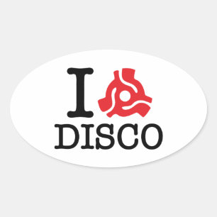 I 45 Adapter-Disco Ovaler Aufkleber