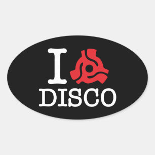 I 45 Adapter-Disco Ovaler Aufkleber