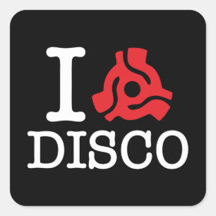 I 45 Adapter-Disco Quadratischer Aufkleber
