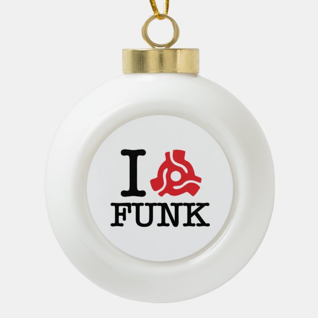 I 45-Adapter-Funk Keramik Kugel-Ornament (Vorderseite)