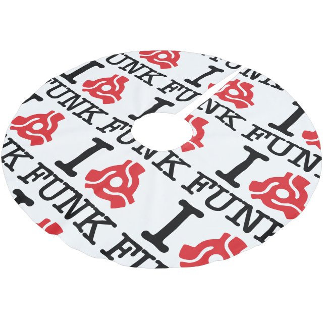 I 45-Adapter-Funk Polyester Weihnachtsbaumdecke (Schrägansicht)