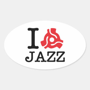 I 45 Adapter Jazz Ovaler Aufkleber