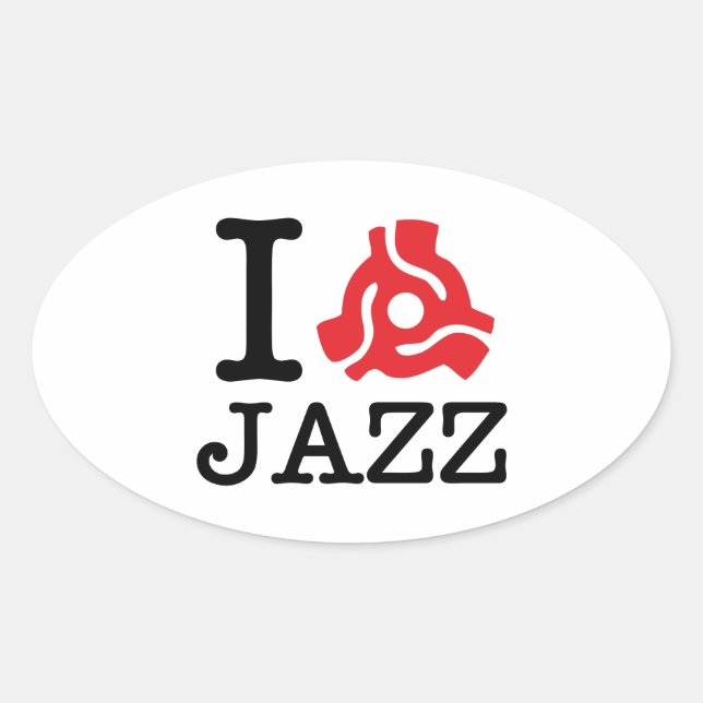 I 45 Adapter Jazz Ovaler Aufkleber (Vorderseite)