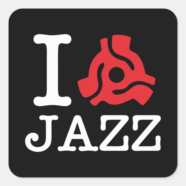 I 45 Adapter Jazz Quadratischer Aufkleber (Vorderseite)