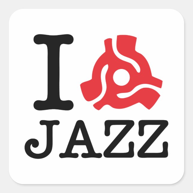 I 45 Adapter Jazz Quadratischer Aufkleber (Vorderseite)