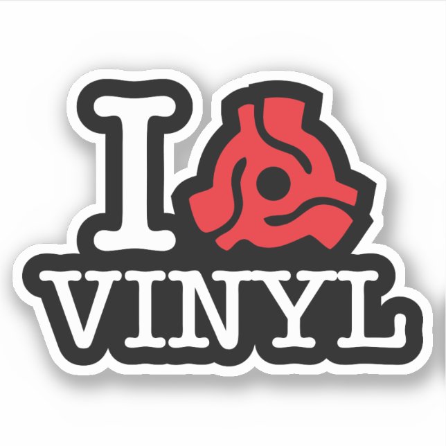 I 45 Adapter Vinyl Aufkleber (Vorderseite)