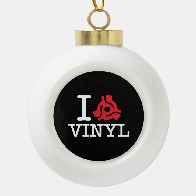 I 45 Adapter Vinyl Keramik Kugel-Ornament (Vorderseite)