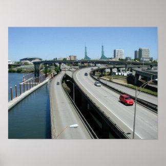 I-5: Burnside Portland Oregon Poster