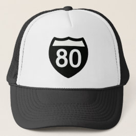 I-80 Highway-Schild Trucker-Hut-Design Truckerkappe
