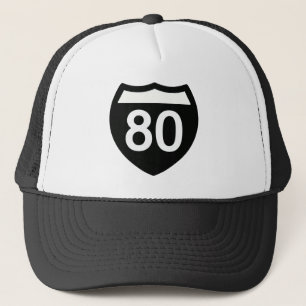 I-80 Highway-Schild Trucker-Hut-Design Truckerkappe