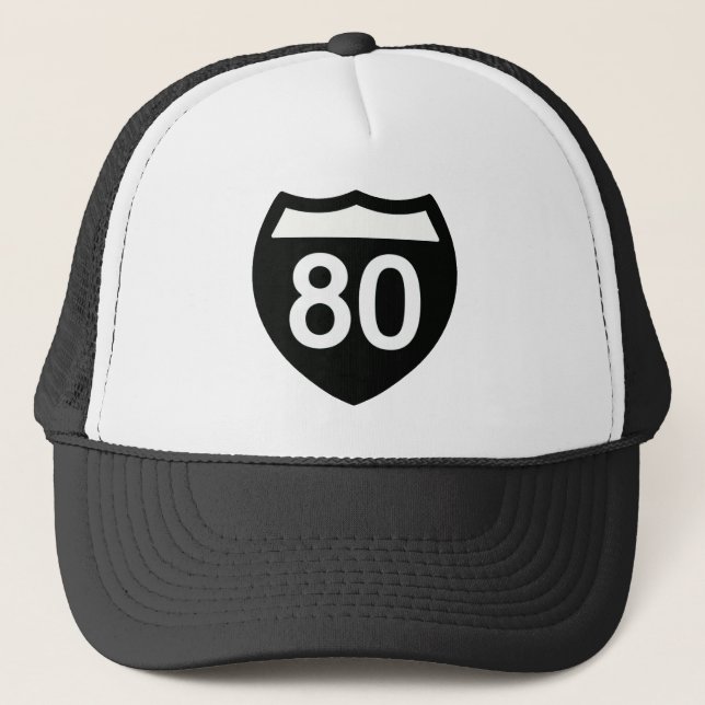 I-80 Highway sign Trucker hat design Truckerkappe (Vorderseite)