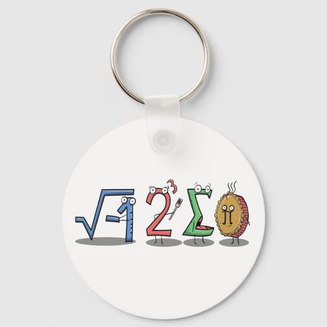 i 8 sum pi (I Ate some Pie) Math Keyring Schlüsselanhänger (Vorderseite)