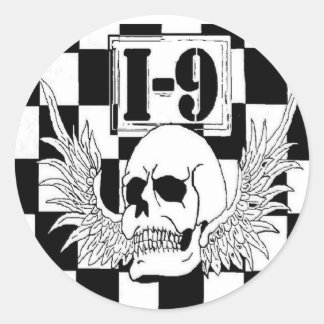 I-9 STICKER! RUNDER AUFKLEBER