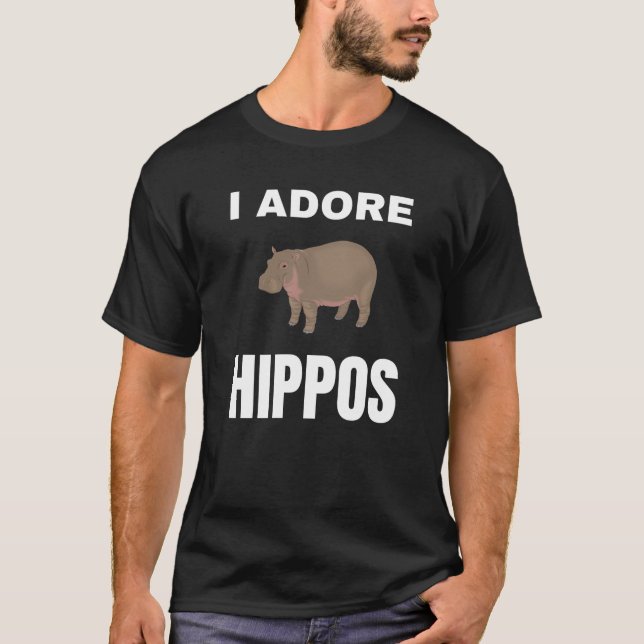 I adore Hippos T-Shirt (Vorderseite)