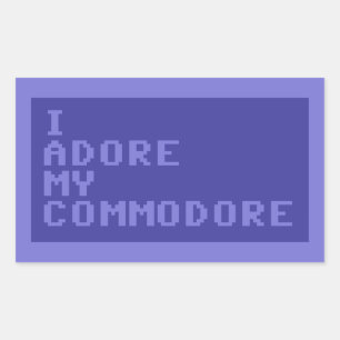I Adore My Commodore (C64-Version) Rechteckiger Aufkleber