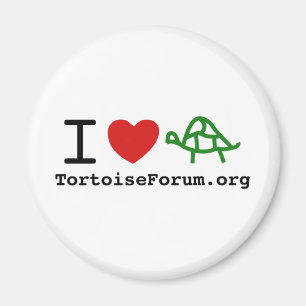 I aimant de réfrigérateur de tortues de coeur