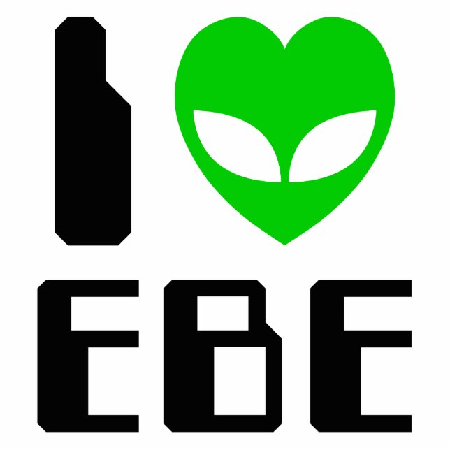 I Alien Heart EBE Freistehende Fotoskulptur (Vorne)