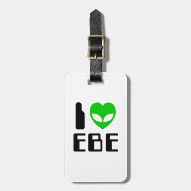 I Alien Heart EBE Gepäckanhänger (Vorderseite vertikal)