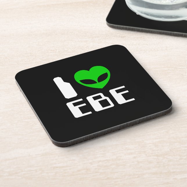 I Alien Heart EBE Getränkeuntersetzer (Linke Seite)