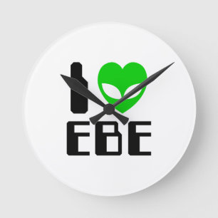 I Alien Heart EBE Runde Wanduhr