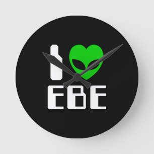 I Alien Heart EBE Runde Wanduhr