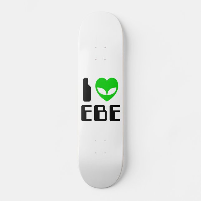 I Alien Heart EBE Skateboard (Vorderseite)