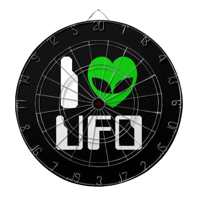 I Alien Heart UFO Dartscheibe (vorne)