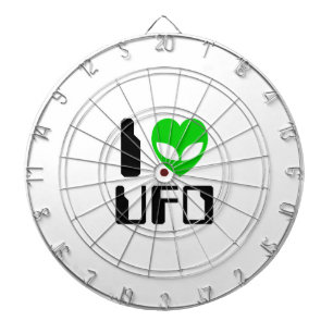 I Alien Heart UFO Dartscheibe