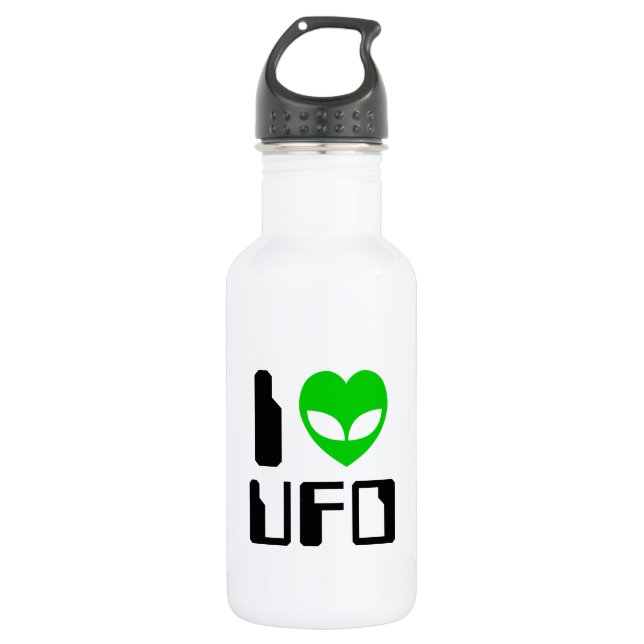 I Alien Heart UFO Edelstahlflasche (Vorderseite)