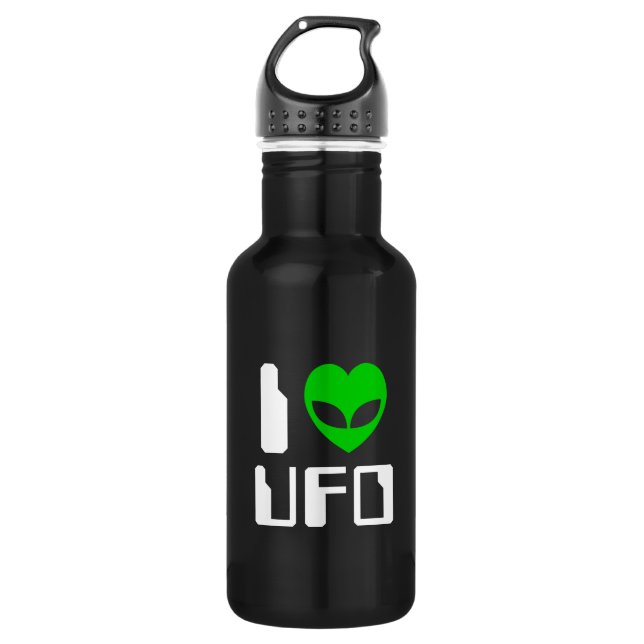 I Alien Heart UFO Edelstahlflasche (Vorderseite)