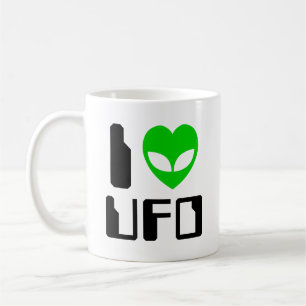 I Alien Heart UFO Kaffee Tasse
