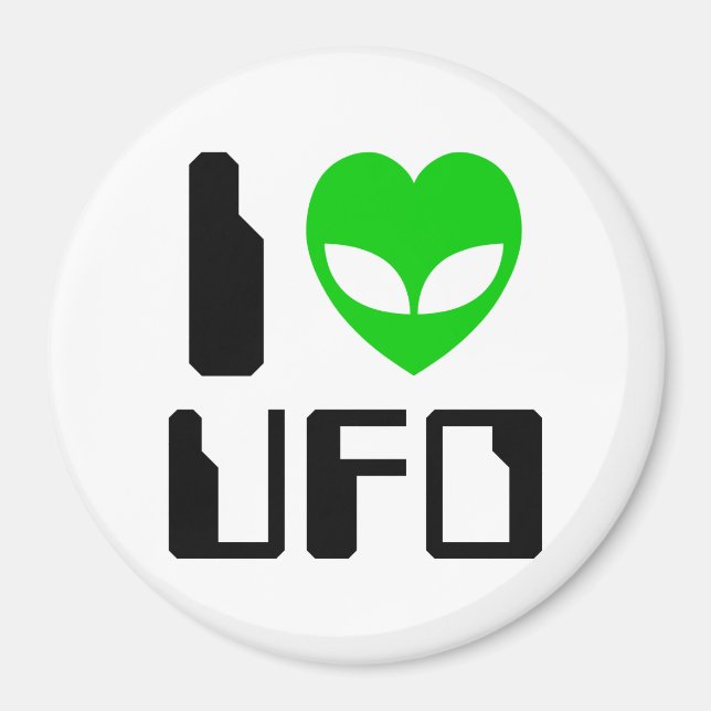 I Alien Heart UFO Magnet (Vorne)