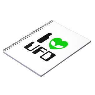 I Alien Heart UFO Notizblock