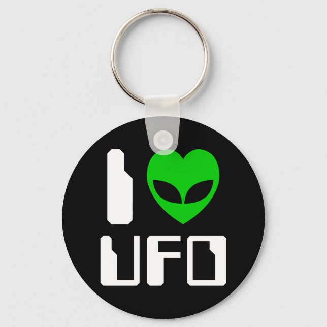 I Alien Heart UFO Schlüsselanhänger (Vorderseite)