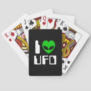 I Alien Heart UFO Spielkarten